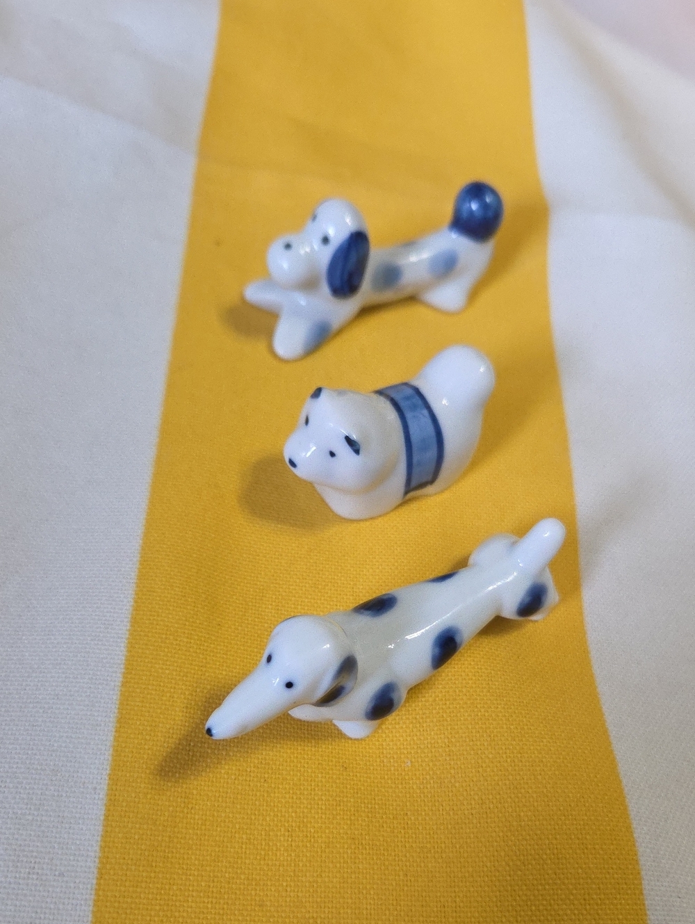 Blue and White Ceramic Pet Figurine Set - Small Pets